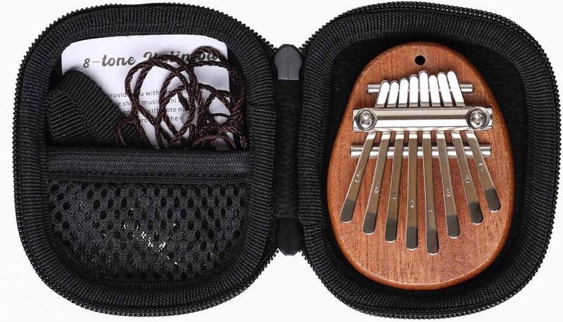 inDomit Kalimba Thumb Piano 8 Keys with Hard Protective Travel Case (Water Droplet shape） - Image 4